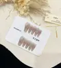 Camellia Story 30 Peças Unhas Postiças Olho de Gato Francesas com Strass, Cor Blush, Fábrica Atacadista de Nail Art de Alto Padrão