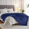 Manta de Gravedad Engrosada de Invierno Amazon Transfronteriza Manta de Gravedad de Terciopelo de Frijol Manta Cálida de Color Sólido Manta para Sueño Profundo Manta para Aire Acondicionado