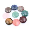 Venda Quente Transfronteiriça Diâmetro 20mm Pedra Natural Disco Não Poroso Cristal Fina Peça de Mão Obsidiana Decoração DIY