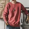 Sudadera Retro Americana de Peso Pesado 320g para Hombre Marca de Tendencia Otoño 2026 Nueva Camiseta de Manga Larga Holgada Talla Grande Top para Hombre
