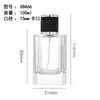 Frascos de Perfume em Estoque 30/50ml 100ml Frascos de Perfume de Vidro Transparente Frascos Vazios Recarregáveis Frascos de Vidro Atacado