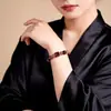 Pulsera de Cristal Negro Super Siete Cabello Negro de Cristal de Té Natural Pulsera de Flor de Resina Roja Cristal Amarillo para Hombres y Mujeres Regalo de Cumpleaños