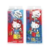 [Novo] Conjunto de Quatro Peças Transparente Hello Kitty Sanrio Oficialmente Licenciado para Estudantes: Régua, Esquadro, Transferidor, Régua