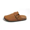 Zapatos Birkenstock de Suela Gruesa para Mujer, Estilo Slip-On Primavera 2026, Aumentan la Altura para Personas Menudas, Zapatillas Cerradas de Medio Uso Slip-On Resistentes al Desgaste
