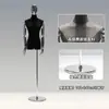 Loja de Roupas Estilo Coreano Manequim para Exposição de Roupas Manequim Feminino de Camurça Meio Corpo Suporte para Manequim Suporte de Exposição de Corpo Humano Completo