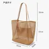 Bolsa de Playa Grande de Malla para Vacaciones en la Costa, Bolso Tote de Mano y Hombro para Guardar Juguetes y Trajes de Baño, Bolsa de Playa de Gran Capacidad