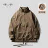 Chaqueta de otoño para hombre estilo japonés con cuello mao, diseño elegante, media cremallera, moderna, versátil, casual, simple, estilo Harajuku, prenda exterior de manga larga