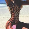 Roupa íntima nova sexy transfronteiriça, maiô sexy com estampa de leopardo vazado, atacado direto da fábrica e varejo