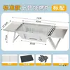 Estufa de Barbacoa Plegable de Acero Inoxidable para Hogar al Aire Libre Brochetas de Carbón Barbacoa Plegable Portátil sin Humo