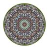 Alfombra Redonda Estilo Étnico Transfronterizo Sala de Estar Llena de Área Grande Sofá Alfombra Mesa de Centro Decorativa Alfombra de Piso Fácil de Cuidar