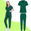 Roupas de Lavar Mãos para Enfermeiros de Hospital, Roupas de Jogging Femininas, Uniformes de Trabalho de Laboratório, Roupas de Lavar de Manga Curta