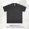 Camiseta Masculina de Algodão Lavado Tingido com Cera, Manga Curta, Corte Solto, Marca Jovem Tendência Estilo Americano