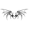 Artículo Popular Transfronterizo con un Estilo Oscuro de Alta Gama: Pegatina de Tatuaje Temporal Pequeño Gráfico Dedo Mariposa Luna Espina Tótem Columna Vertebral Brazo