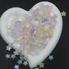 Sereia Ji cor deslumbrante acrílico pequena estrela de cinco pontas joias acessórios DIY cola de gota material feito à mão grampo de cabelo goo Chuck