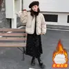 Traje Vestido Grueso de Otoño e Invierno para Niñas, Vestido de Invierno para Niña Grande, Chaqueta Acolchada de Invierno para Niños
