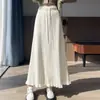 Falda de Punto con Volantes para Mujer, de Longitud Media, Nuevo Estilo Coreano Otoño/Invierno 2026, Cintura Elástica, Adelgazante, Falda de Corte Amplio