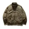 Roupas Vintage 25 Inverno Novo Estilo Japonês Simples Cor Sólida Jaqueta de Penas 90 Penas de Pato Branco Espessada Quente Gola Alta Casaco