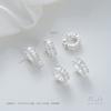 Acessórios de Contas Espaçadoras de Grande Furo em Ouro 14K e Prata com Zircônia Encaixada Fio Espaçador Pérola Cristal Pulseira Material para Joias DIY Feito à Mão