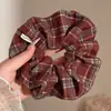 Scrunchie de rede retrô de alta qualidade, elástico de cabelo versátil oversized estilo coreano, acessório de cabelo de alta elasticidade para outono e inverno