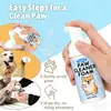 Kineshinex Spray Limpiador e Hidratante para Patas de Mascotas, Fórmula 2 en 1 Sin Enjuague de Secado Rápido, Adecuado para Varios Tipos