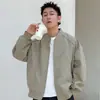 2026 Nueva Chaqueta Casual de Estilo Primavera y Otoño con Cuello de Béisbol Estilo Pareja Chaqueta con Cuello Alto Top Holgado de Moda para Hombre