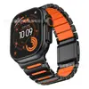 Correa de reloj iWatch, compatible con Apple Watch/Ultra 3/2, con cierre magnético de titanio y correa de silicona