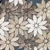 Moderno Simples Morandi Mármore Pedra Crisântemo Mosaico Parede de Fundo Flor Mosaico de Mármore