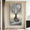 Estilo Nórdico Lujo Ligero Entrada Entrada Pintura Decorativa Moderna Simple Alce Pintura Colgante Sala de Estar Pasillo Pasillo Mural Vertical