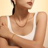 Collar con borla de diamantes y cuentas redondas estilo Amazon Ins, pulsera de nicho chapada en acero de titanio y oro auténtico de 18 quilates.