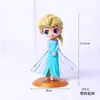 Decoración de pastel de dibujos animados Frozen Aisha Anna Princesa Sakura tarjeta de copo de nieve inserción fiesta de cumpleaños enchufe