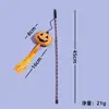 Vara com Penas de Gato para Halloween Fantasma Abóbora Borla Treinamento Interativo Brinquedo para Gato Consumo de Energia Artefato Transfronteiriço