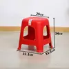 Taburete de Plástico para el Hogar Apilable Engrosado Banco Simple Moderno Restaurante Mesa de Comedor Taburete Silla Larga para Sentarse