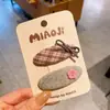 Pinza para el cabello de tela dulce versátil para niños estilo coreano para niñas, pasador rojo con lazo de mariposa, accesorio para el cabello