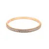 Pulsera Redonda de Zirconia Transfronteriza de Lujo Ligero, Moderna y de Alta Gama, Joyería Elegante y Versátil al por Mayor para Mujeres