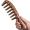 Pente de Massagem de Sândalo, Design de Gatinho Fofo, Pente de Terapia para Alisar o Cabelo, Pente de Gatinho com Almofada de Ar, Pente Meridianos de Dentes Grossos Espessos, Atacado