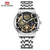 Reloj de hombre transfronterizo AliExpress sol, luna y estrellas hueco calendario reloj de hombre tourbillon cuarzo reloj impermeable