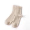 Meias de Tricô Espessas Unissex Antiodor, Meias de Outono e Inverno, Absorventes de Suor para Pés com Mau Cheiro, Meias de Caxemira Sem Cano Médio para Manter Aquecido