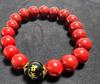 Venta al por mayor de fábrica pulsera de un solo círculo imitación cinabrio étnico hebilla de paz valiente colgante de múltiples estilos pulsera de cinabrio exquisita