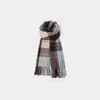 Nova Coleção de Lenços Xadrez Estilo Coreano do Fabricante para Mulheres, Atmosfera de Inverno, Quente, Versátil, Fofo, Cachecol para Pescoço Estilo Faculdade, Transfronteiriço