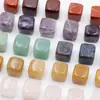 Cristal Natural Piedra de Siete Colores Piedra Cuadrada Cristal Pulido Ágata Azúcar Pequeños Adornos Suministro Transfronterizo