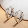 Pendientes de Moneda Qian Duoduo para Mujer Hebillas de Oreja de Plata de Ley Pendientes de Diseño Nicho para Hombre Pendientes de Moneda de Cobre Pendientes de Aro Lisos Personalizados
