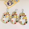Lindo Oso Hamburguesa de Dibujos Animados Cadena de Lanyard para Teléfono Móvil Joyería Pulsera Corta Cadena Colgante para Auriculares para Mujeres