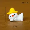 Micro Paisagem Criativa Fofa Curativa Patinho Pequeno Estatuetas DIY Decoração Acessórios Mesa Carro Mini Enfeites