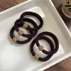 Elástico de Cabelo Preto Grosso para Mulheres, Elástico de Alta Elasticidade para Rabo de Cavalo, Acessório de Cabelo