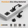 Conjunto de Fechadura para Porta da Frente Preto Maçaneta de Porta da Frente com Travessa e Conjunto de Alavanca Conjunto de Maçaneta para Porta Externa com Travessa de Cilindro Único Conjuntos de Fechadura para Porta de Entrada para Mão Direita e Esquerda, Preto Fosco