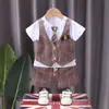 Trajes de Manga Corta de Dibujos Animados para Niños, Nuevos Productos de Moda de Comercio Exterior, Ropa de Verano para Niños y Niñas, Conjuntos de Dos Piezas Modernos Estilo Coreano
