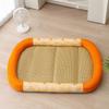 Casa para Perro de Primavera y Verano, Colchoneta Fresca, Casa para Gato de Ratán, Cama para Gato, Suministros de Colchoneta para Mascotas para Muñeco Teddy de Tamaño Pequeño y Mediano