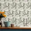 Pegatina de Pared Floral Romántica Autoadhesiva Papel Tapiz Resistente a la Humedad y al Moho Ecológico Lujo Ligero Decorativa para Pared de Dormitorio Armario Renovación
