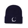 Gorro de punto con bordado de luna y estrella de Amazon, de AliExpress, para otoño e invierno, de lana, para montar al aire libre.