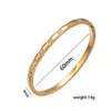Pulsera de Acero de Titanio de Alta Gama para Mujer con Incrustaciones de Diamantes Cuadrados, Moda Europea y Americana Transfronteriza, Para Pareja, No se Desvanece, Versátil, Al por Mayor